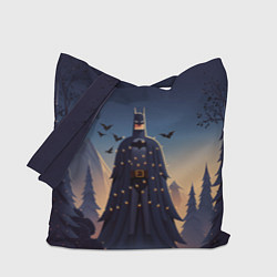 Сумка-шопер Новогодний Бэтмен, цвет: 3D-принт