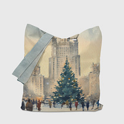 Сумка-шоппер Москва новогодняя елка