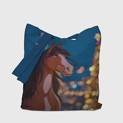 Сумка-шоппер Лошадь у елки