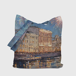 Сумка-шоппер Новогодний салют в Питере