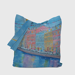 Сумка-шоппер Новогодний рисованный Санкт-Петербург