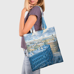 Сумка-шопер Зимний утренний Питер, цвет: 3D-принт — фото 2