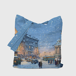 Сумка-шоппер Снежный новогодний Питер