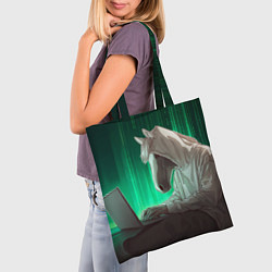 Сумка-шопер Хакер лошадь, цвет: 3D-принт — фото 2
