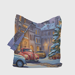 Сумка-шоппер Новогодний снежный двор