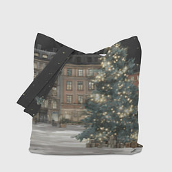 Сумка-шоппер Елка во дворе