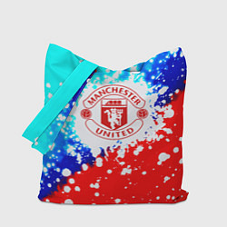 Сумка-шопер Манчестер Юнайтед неон, цвет: 3D-принт