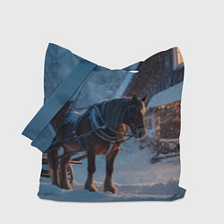 Сумка-шоппер Лошадь у избы