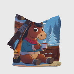 Сумка-шоппер Лошадка у камина