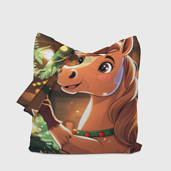 Сумка-шоппер Лошадка наряжает елку