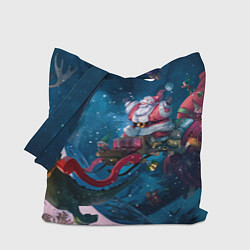 Сумка-шоппер Санта с динозавром