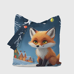 Сумка-шоппер Лисичка новогодней ночью