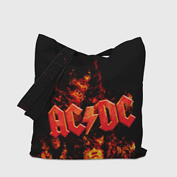 Сумка-шопер AC/DC Flame, цвет: 3D-принт