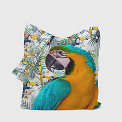 Сумка-шопер Летний попугай, цвет: 3D-принт
