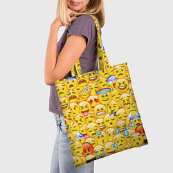 Сумка-шопер Emoji, цвет: 3D-принт — фото 2