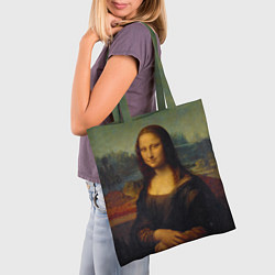 Сумка-шопер Леонардо да Винчи - Мона Лиза, цвет: 3D-принт — фото 2