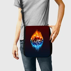Сумка на плечо Огонь против воды, цвет: 3D-принт — фото 2