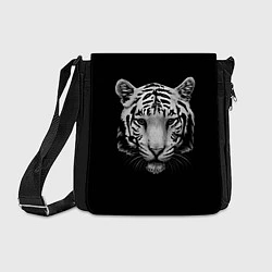 Сумка на плечо Серый тигр, цвет: 3D-принт