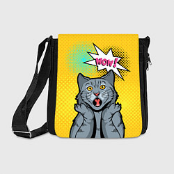 Сумка на плечо Pop Art Cat Wow, цвет: 3D-принт