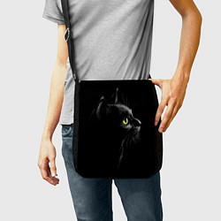 Сумка на плечо Черный кот, цвет: 3D-принт — фото 2