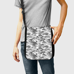 Сумка на плечо Серый Военный Камуфляж, цвет: 3D-принт — фото 2