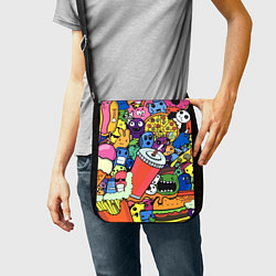 Сумка на плечо Fast food pattern Pop art Fashion trend, цвет: 3D-принт — фото 2