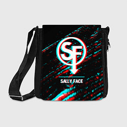 Сумка на плечо Sally Face в стиле glitch и баги графики на темном, цвет: 3D-принт