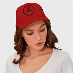 Бейсболка Mercedes-Benz logo, цвет: красный — фото 2