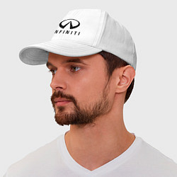 Бейсболка Infiniti logo, цвет: белый