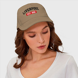 Бейсболка FC Liverpool Est. 1892, цвет: миндальный — фото 2