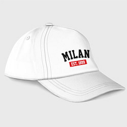 Бейсболка FC Milan Est. 1899, цвет: белый