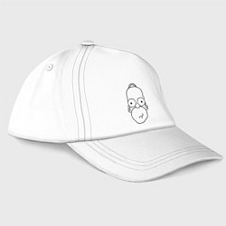 Бейсболка Homer Face, цвет: белый