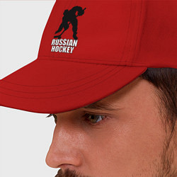 Бейсболка Russian Black Hockey, цвет: красный — фото 2