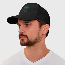 Бейсболка Скелетон с косой, цвет: черный — фото 2