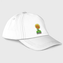 Бейсболка Plants vs Zombies Подсолнух, цвет: белый