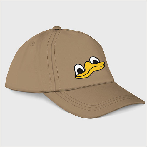 Бейсболка Утиная морда duck face / Миндальный – фото 3