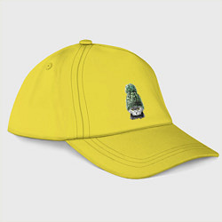 Бейсболка Прикольный котяра в зимней лыжной шапке Cutie