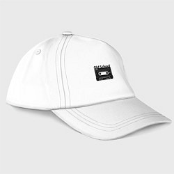 Бейсболка Old school music, цвет: белый