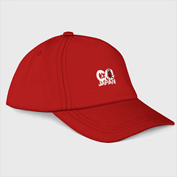 Бейсболка Go Japan - motto, цвет: красный