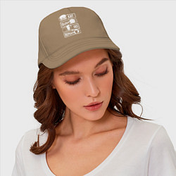 Бейсболка Еда сон лыжи, цвет: миндальный — фото 2