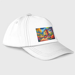 Бейсболка Живопись яркие домики фовизм