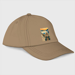 Бейсболка Морж кричит на картине Эдварда Мунка - мем искусст