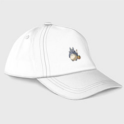 Бейсболка Смешной тоторо, цвет: белый