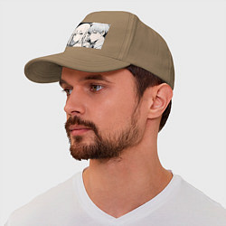 Бейсболка Манга девочка с мальчиком, цвет: миндальный — фото 2