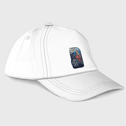 Бейсболка Santa Biker, цвет: белый