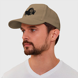 Бейсболка Безумная девушка в маске, цвет: миндальный — фото 2