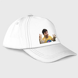 Бейсболка Мем мистер бист, цвет: белый