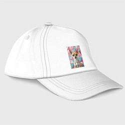 Бейсболка Chihuahua with glasses, цвет: белый