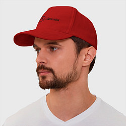 Бейсболка Mercedes Logo, цвет: красный — фото 2