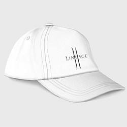 Бейсболка Lineage logo, цвет: белый